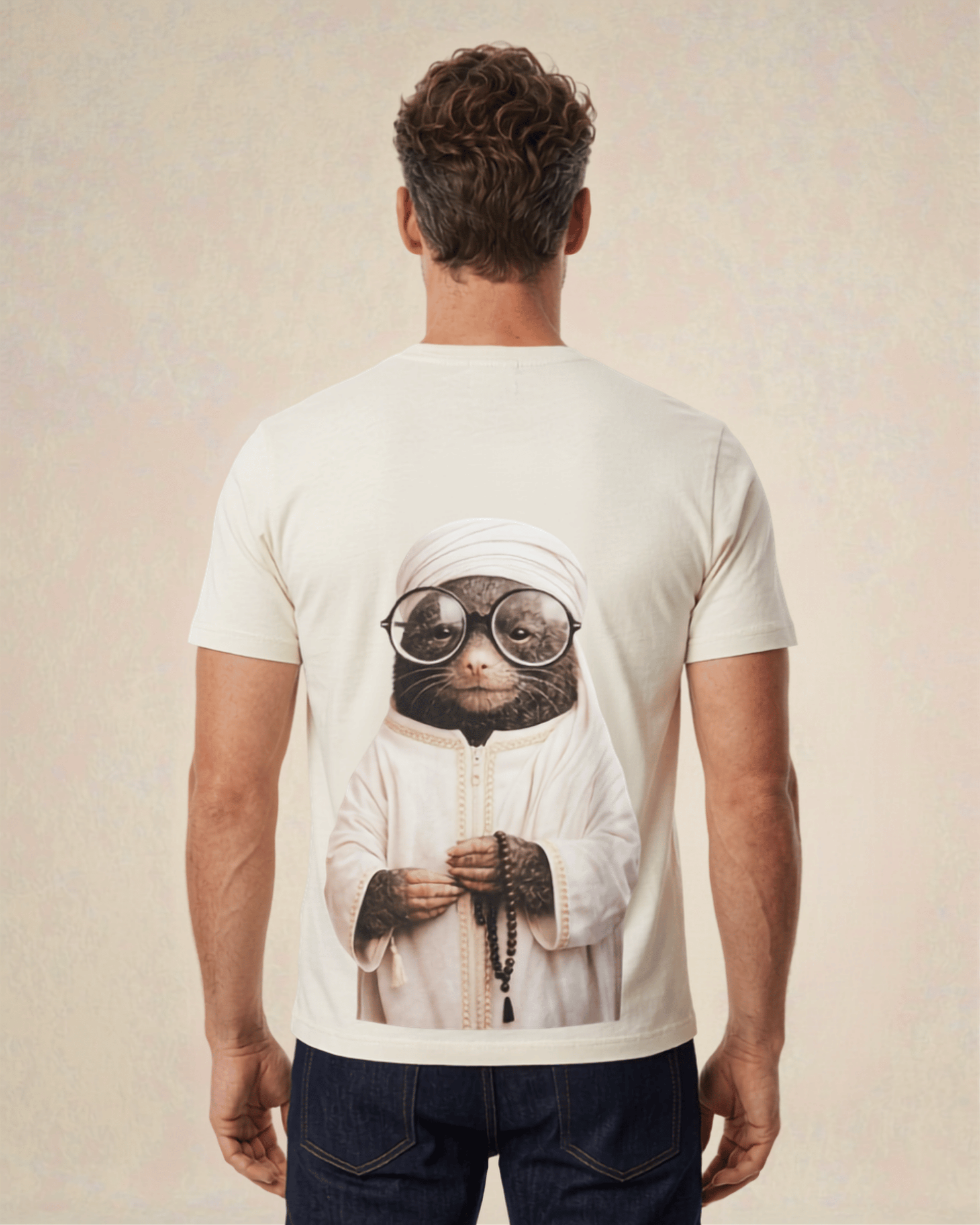 T-Shirt Taupe Oversize - Taj'in